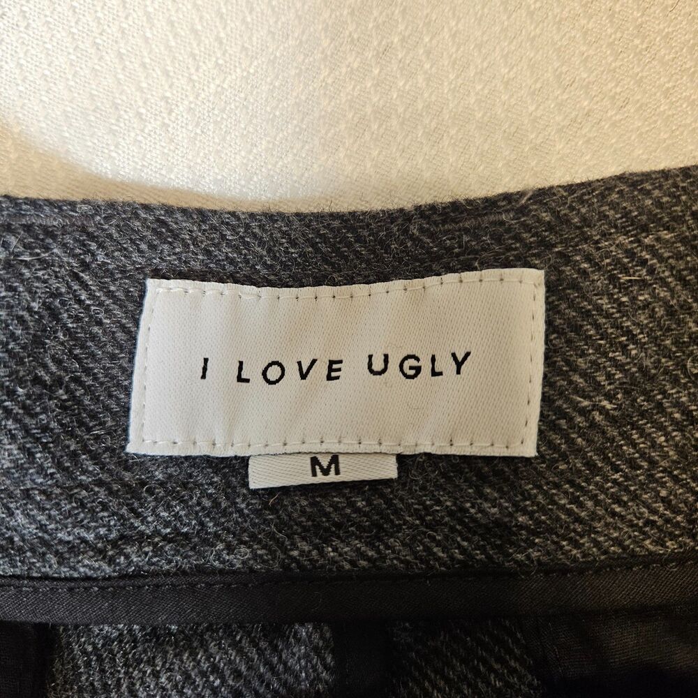 I Love Ugly Hi Stranger mens trousers gray medium wool blend - Picture 5 of 12